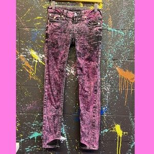 NEW! TRUE RELIGION ACID WASH SKINNY JEANS